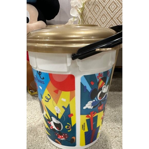 Disney Parks Mickey & Friends Popcorn Buckets Set Of 2 With Handles & Lids - Picture 8 of 11